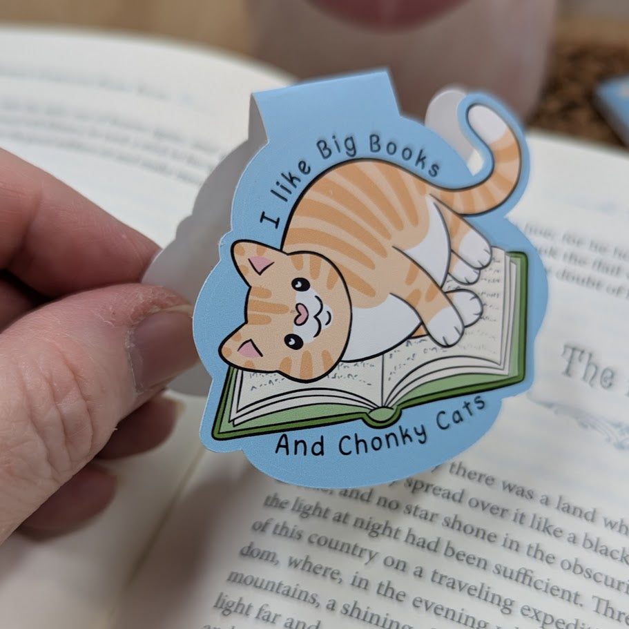 I Like Chonky Cats and Big Books Magnetic Bookmark