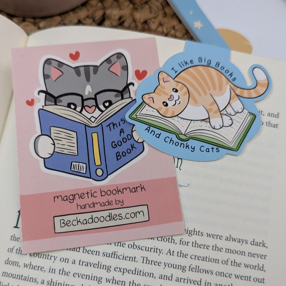 I Like Chonky Cats and Big Books Magnetic Bookmark