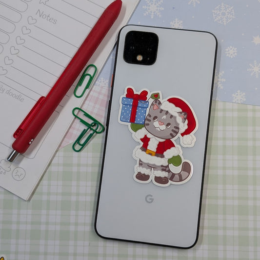 Santa Cat Sticker