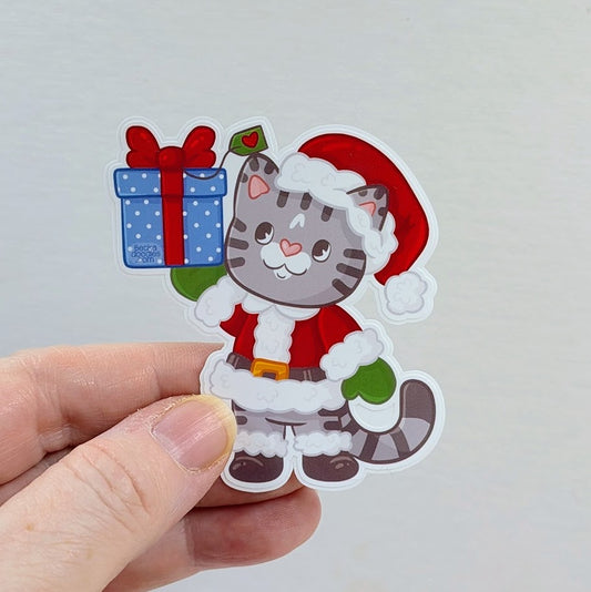 Santa Cat Sticker