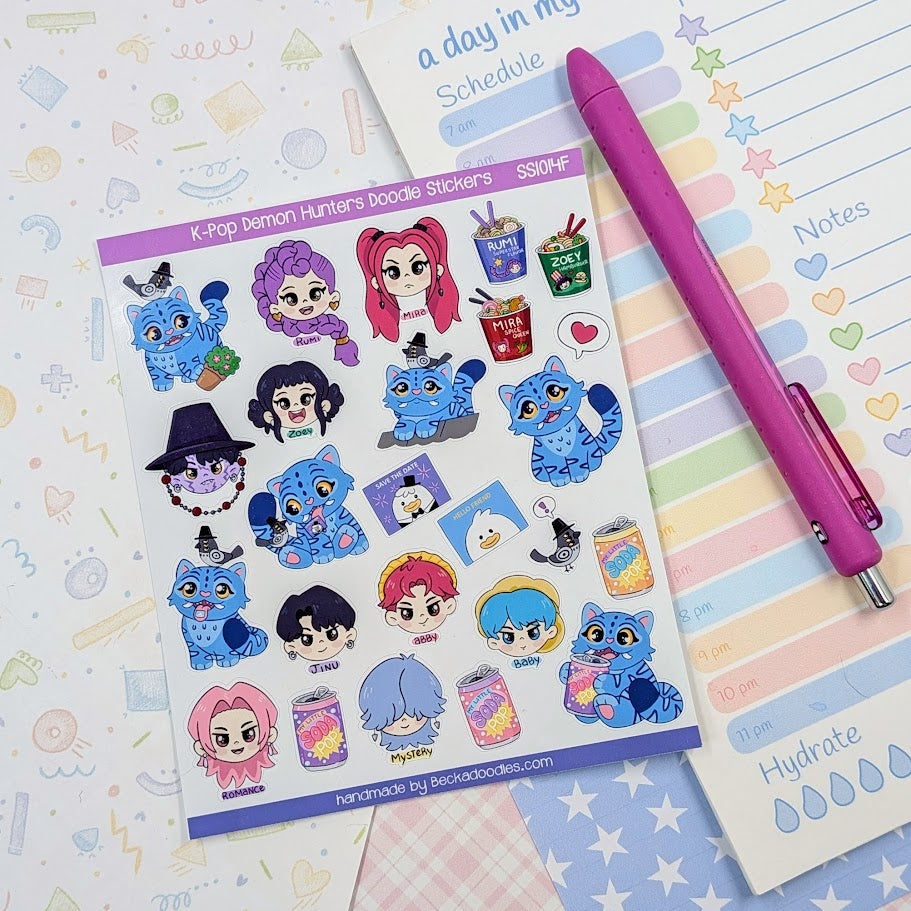 Demon Hunters Sticker Sheet