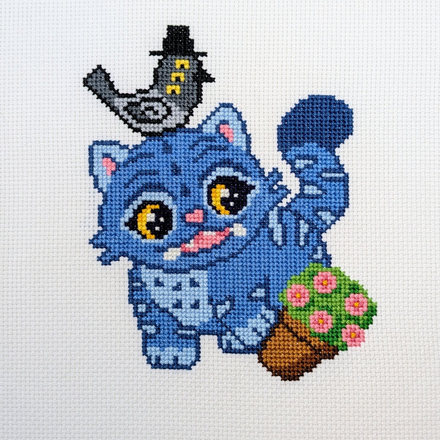 Derpy Tiger Flower Pot Cross Stitch Pattern