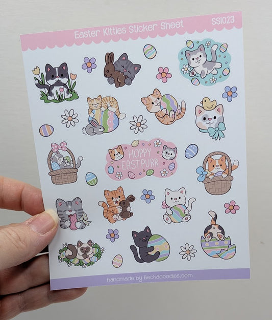 Easter Cats Sticker Sheet