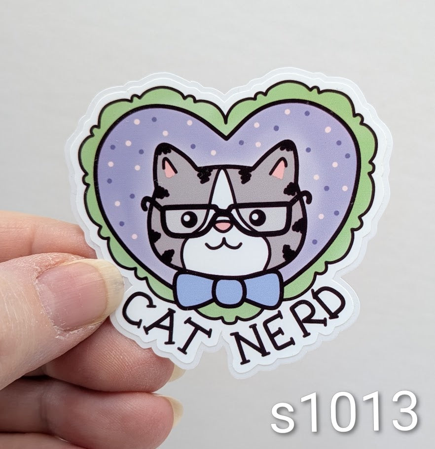 Cat Nerd Sticker
