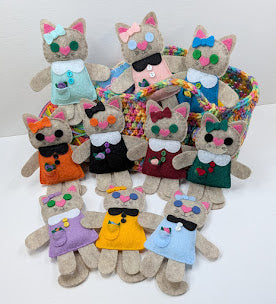 Beige Little Kitty Dolly Felt Plush Toy