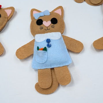 Brown Little Kitty Dolly Felt Plush Toy