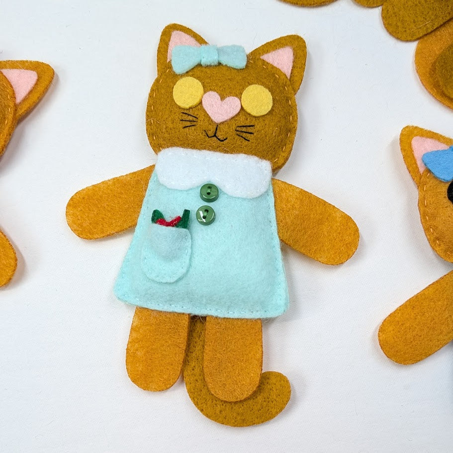 Ginger Little Kitty Dolly Felt Plush Toy
