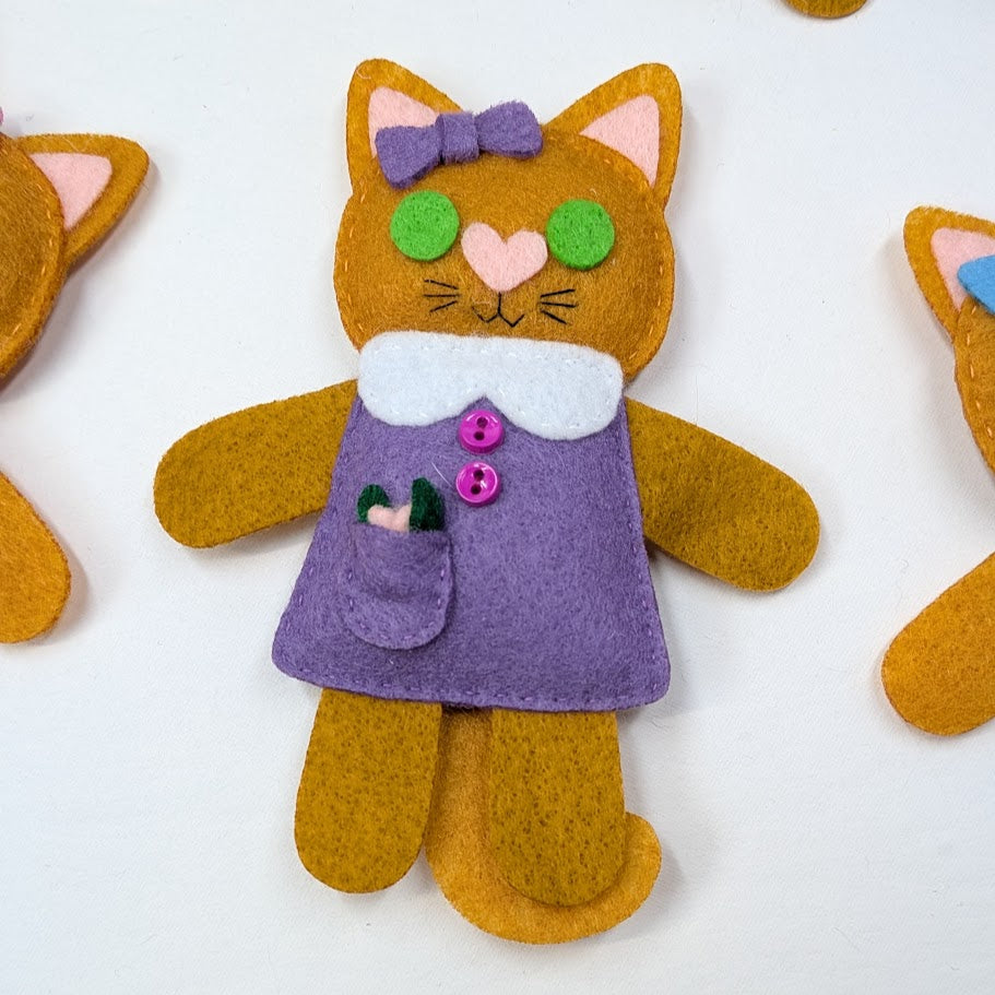 Ginger Little Kitty Dolly Felt Plush Toy