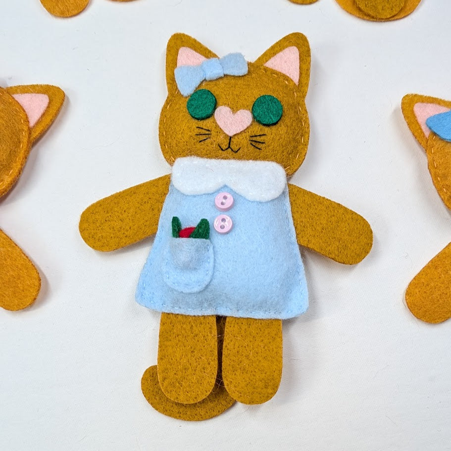 Ginger Little Kitty Dolly Felt Plush Toy