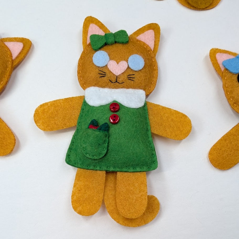 Ginger Little Kitty Dolly Felt Plush Toy