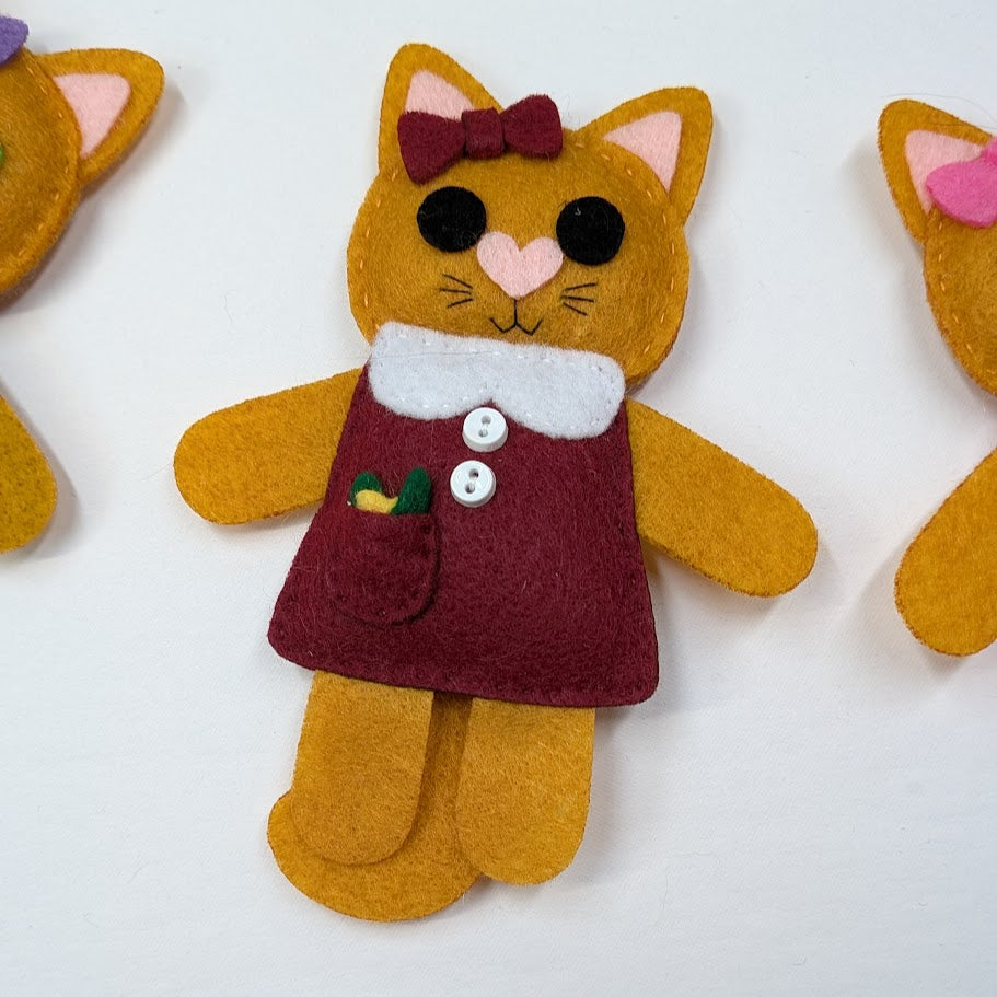 Ginger Little Kitty Dolly Felt Plush Toy