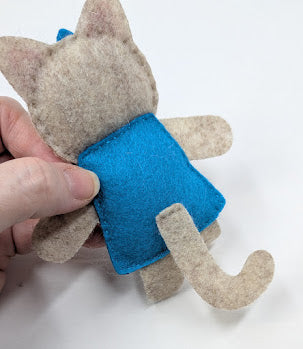 Beige Little Kitty Dolly Felt Plush Toy