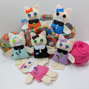 Cream Little Kitty Dolly Felt Plush Toy