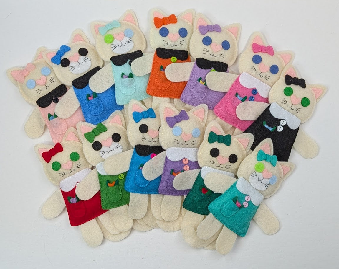 Cream Little Kitty Dolly Felt Plush Toy