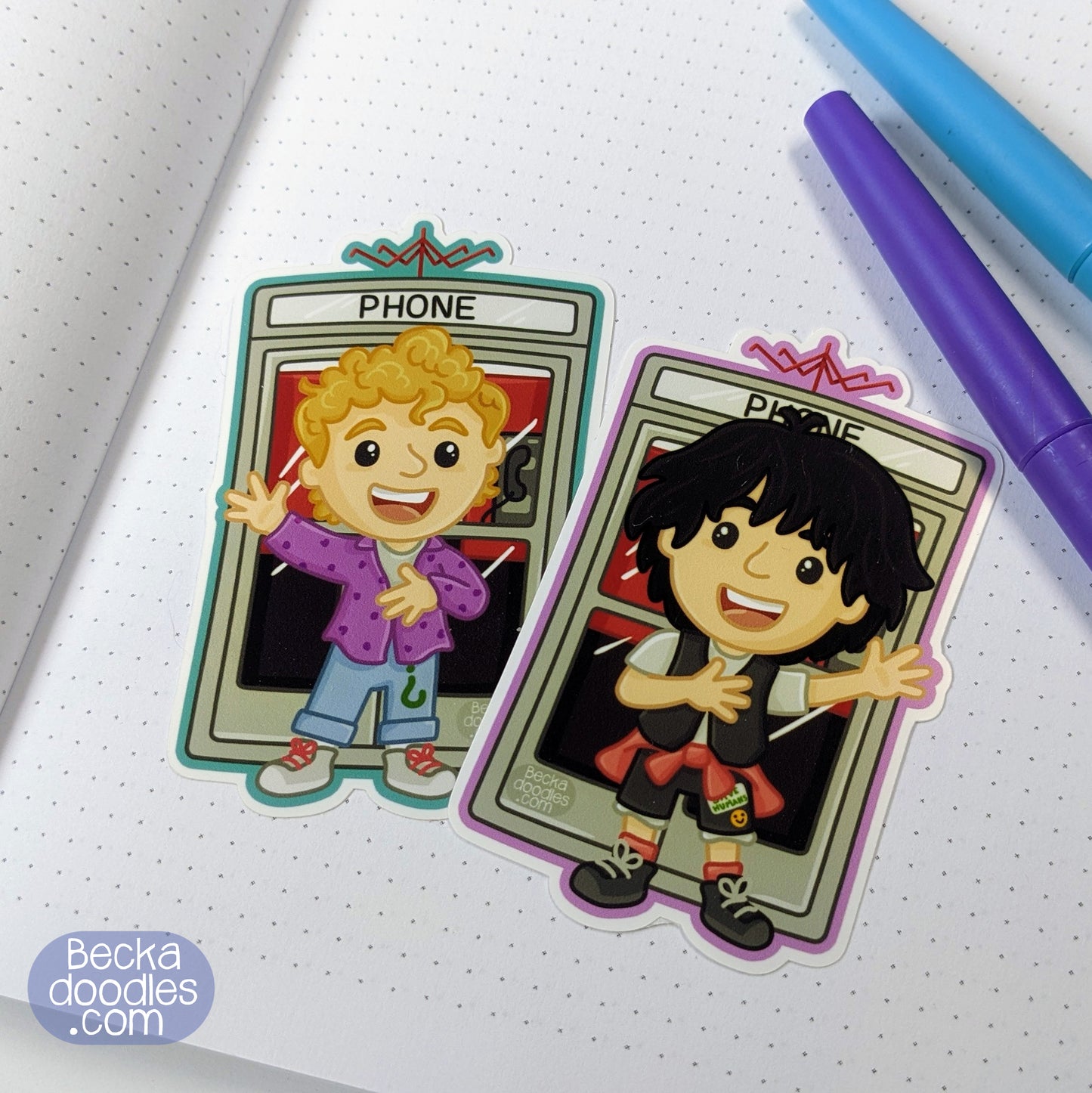 Bill and Ted Stickers