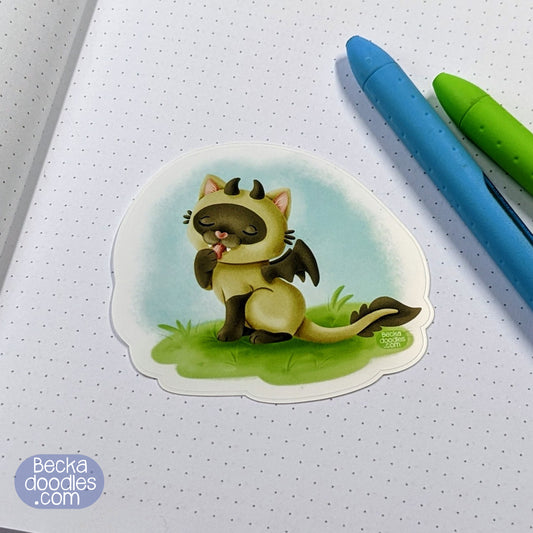 Dragon Cat Sticker
