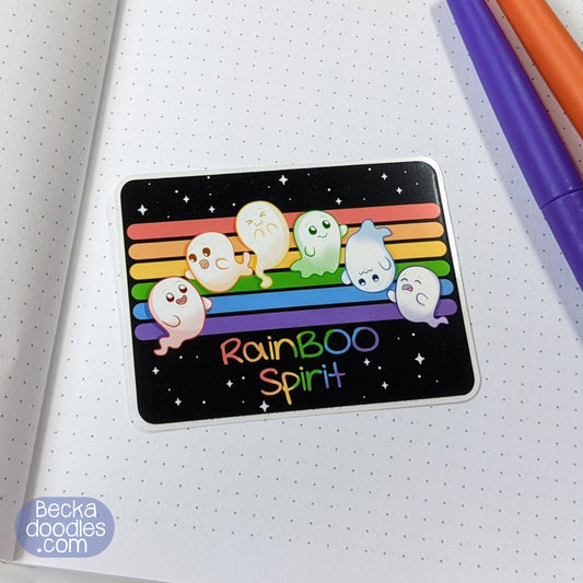 Rainbow Ghost Sticker