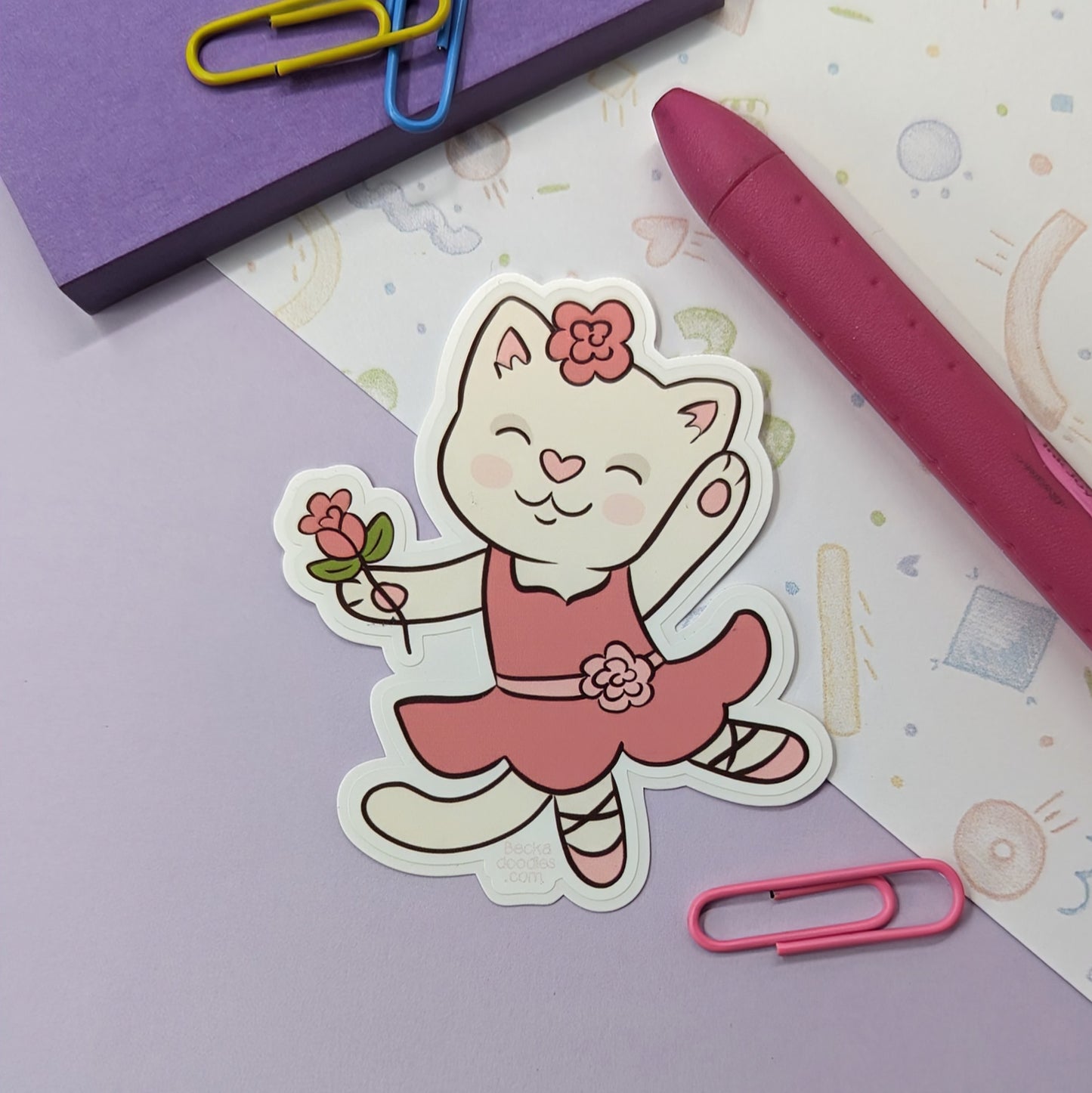 Ballerina Cat Sticker