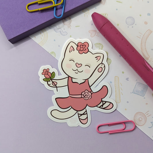 Ballerina Cat Sticker