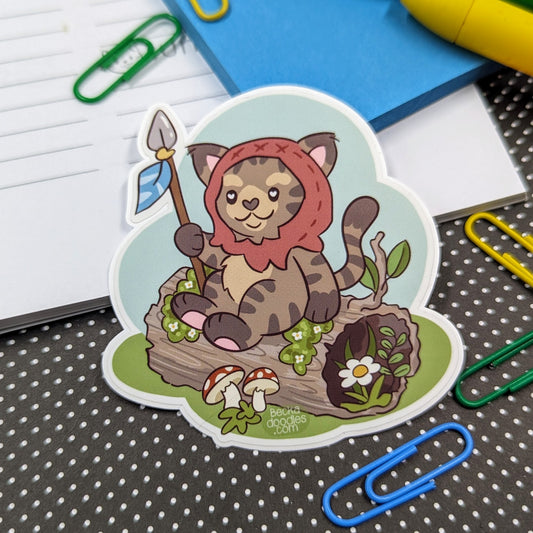 Cat Ewok Sticker