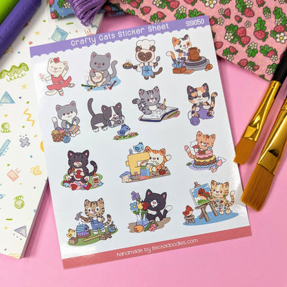 Crafty Cats Sticker Sheet