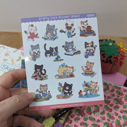 Crafty Cats Sticker Sheet