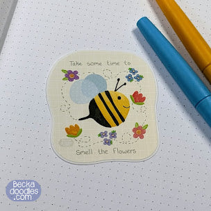 Smell the Flowers Sticker