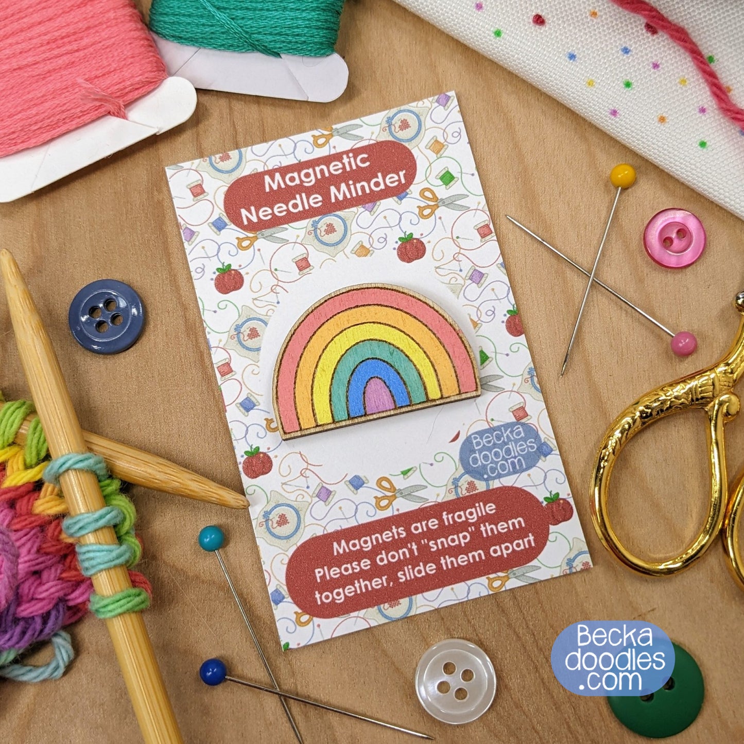Painted Rainbow Needle Minder
