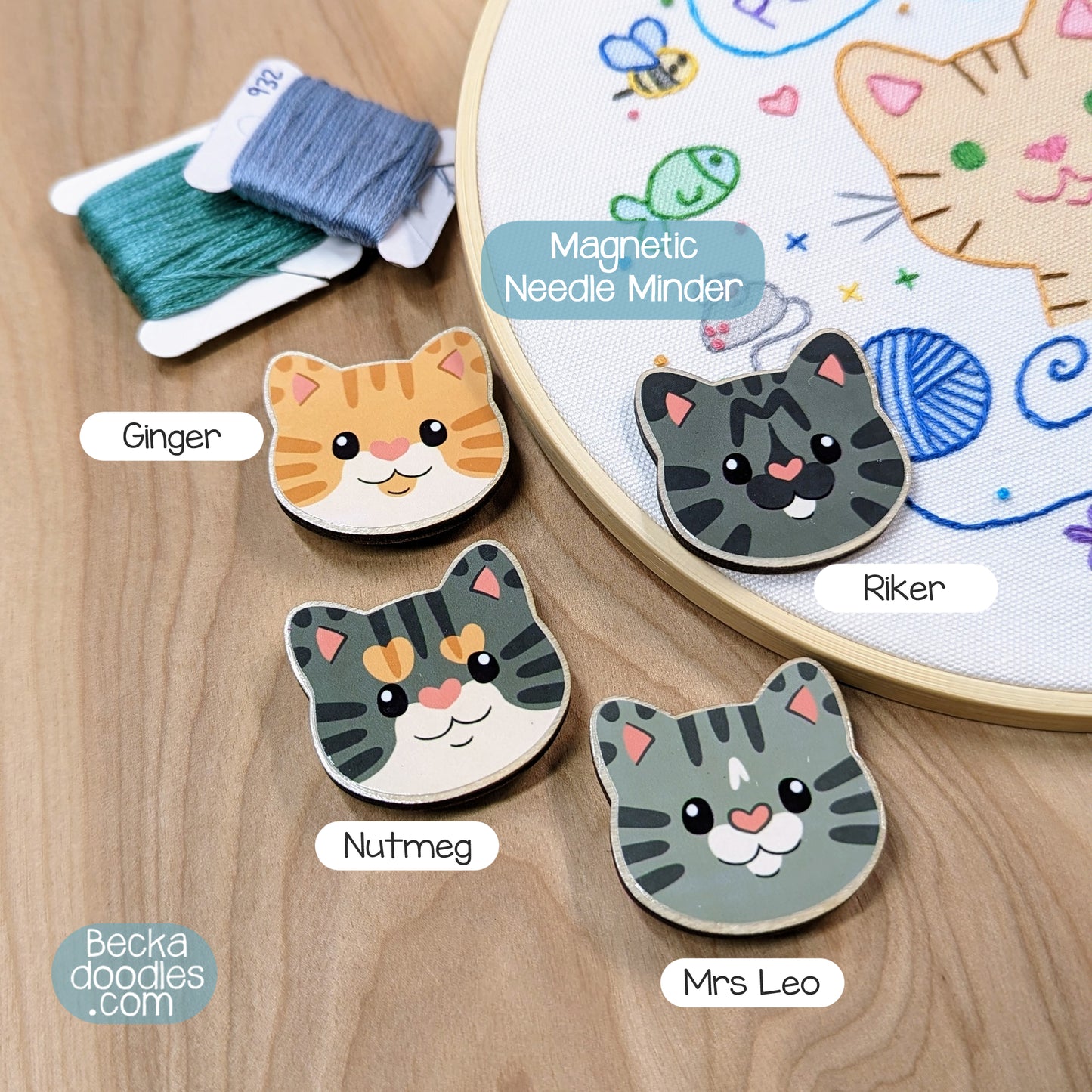 Cute Cat Face Needle Minder