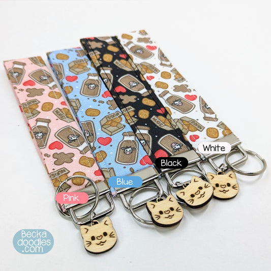 Chicky Nugs Fabric Wristlet Keychain