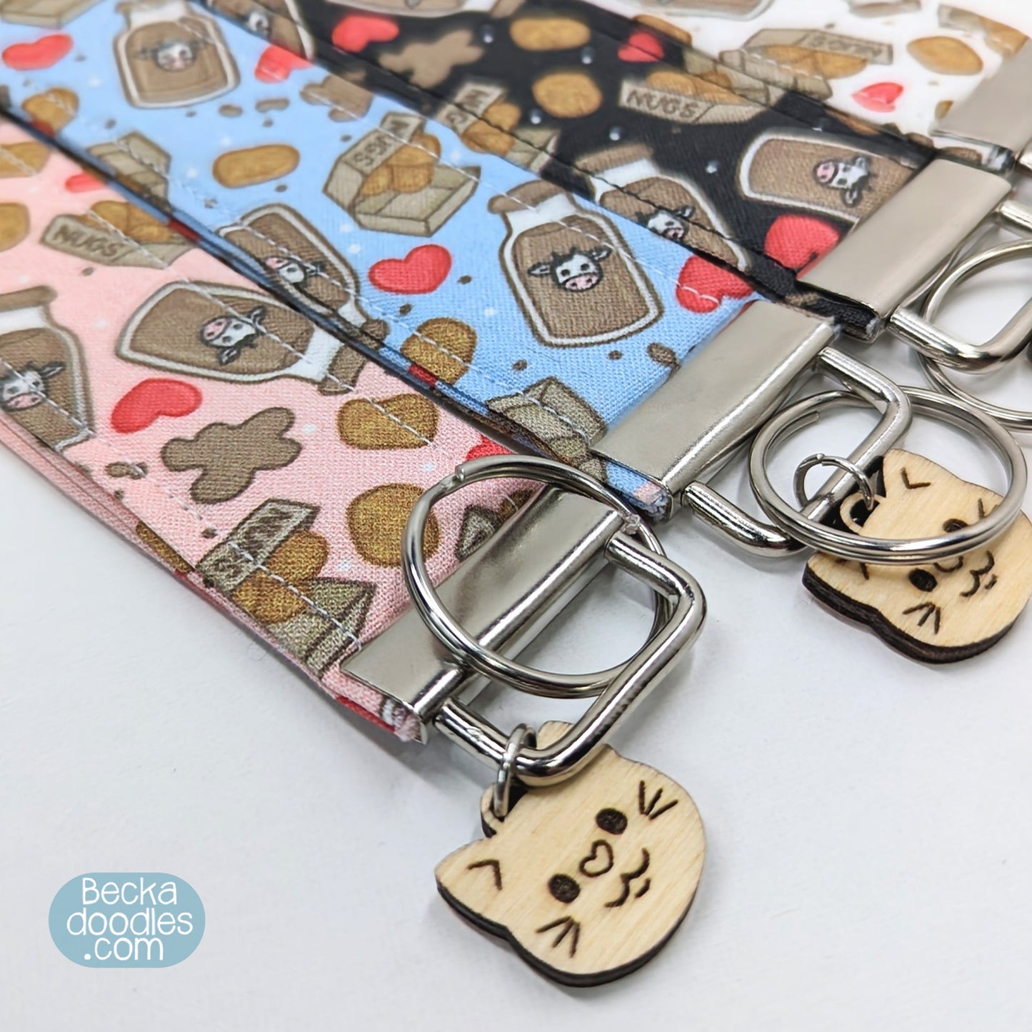 Chicky Nugs Fabric Wristlet Keychain