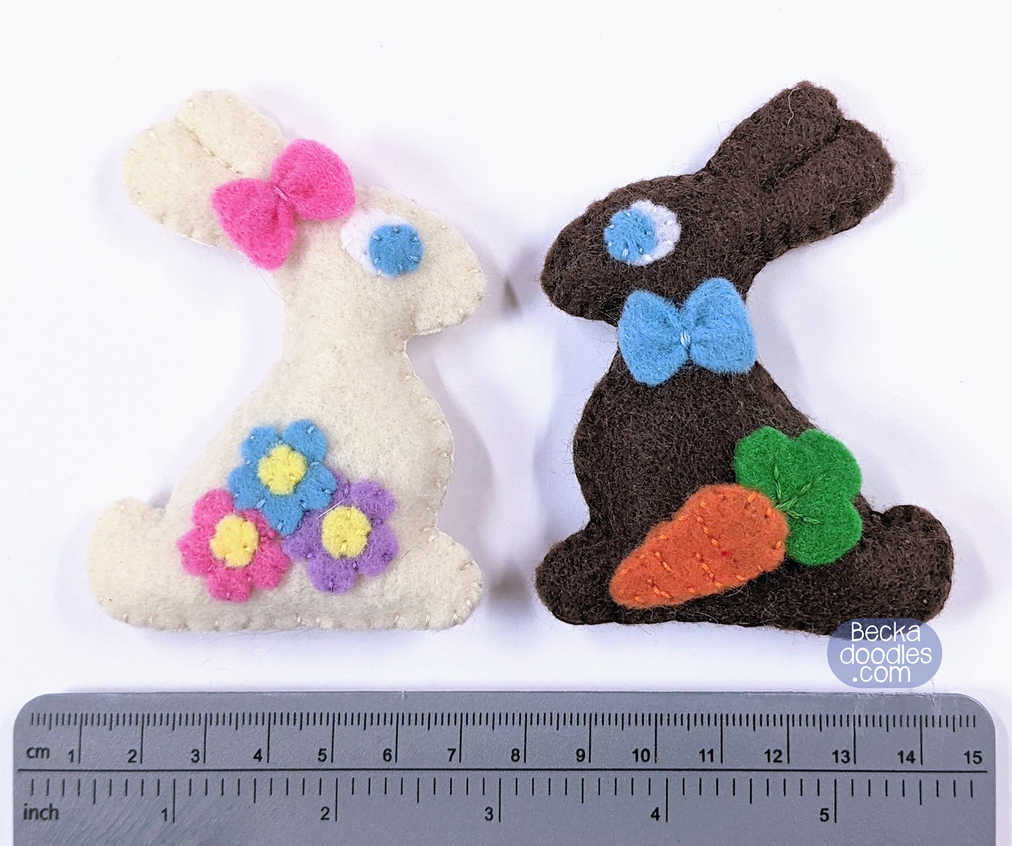 Chocolate Bunny Felt Sewing Pattern