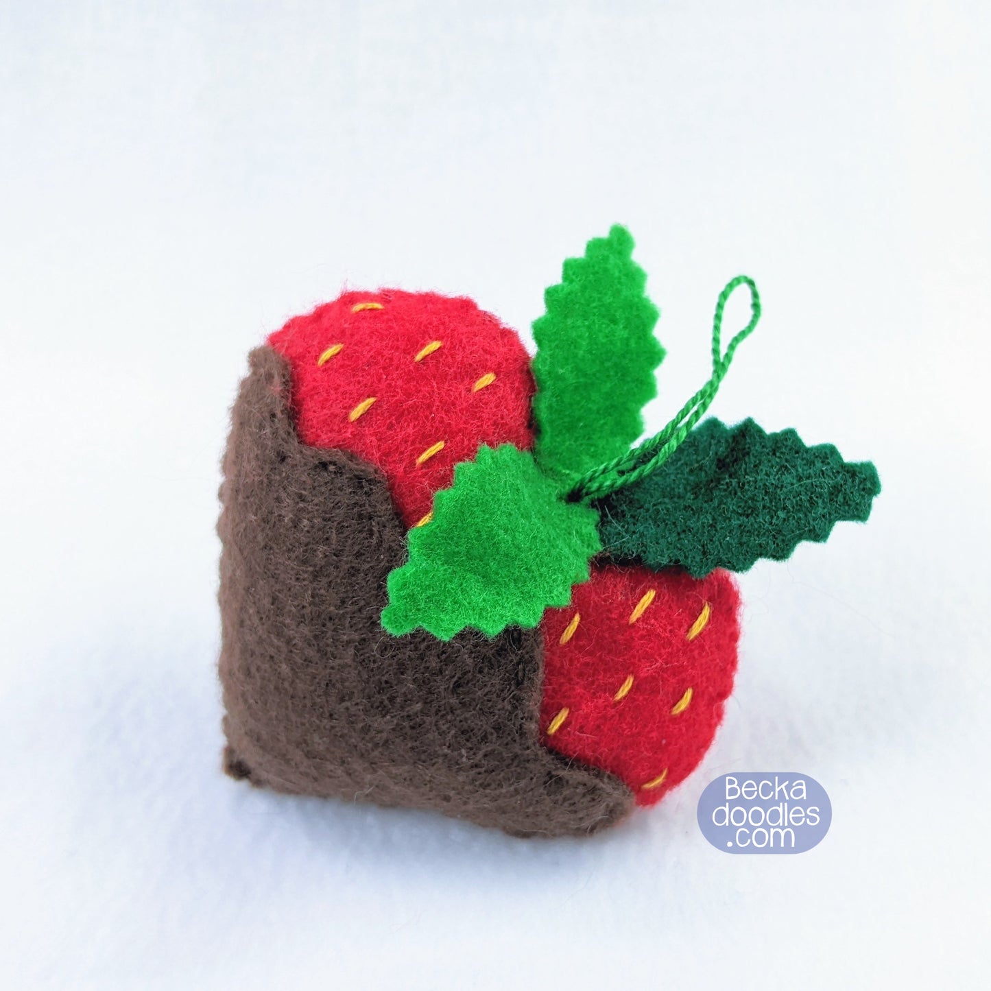 Chocolate Strawberry Heart Felt Sewing Pattern