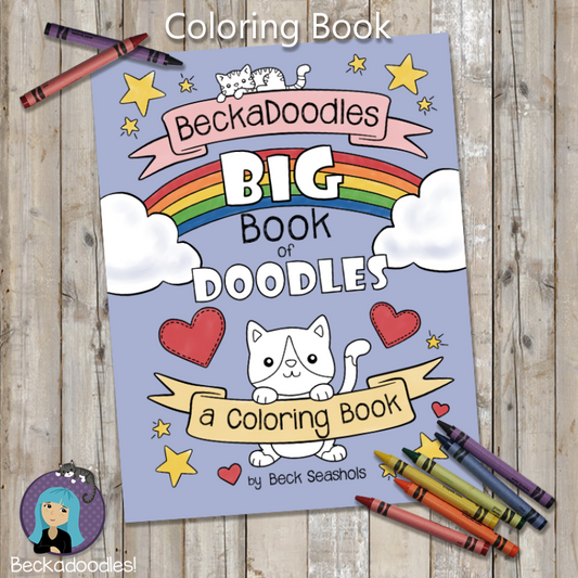 Beckadoodles Big Book of Doodles Coloring Book