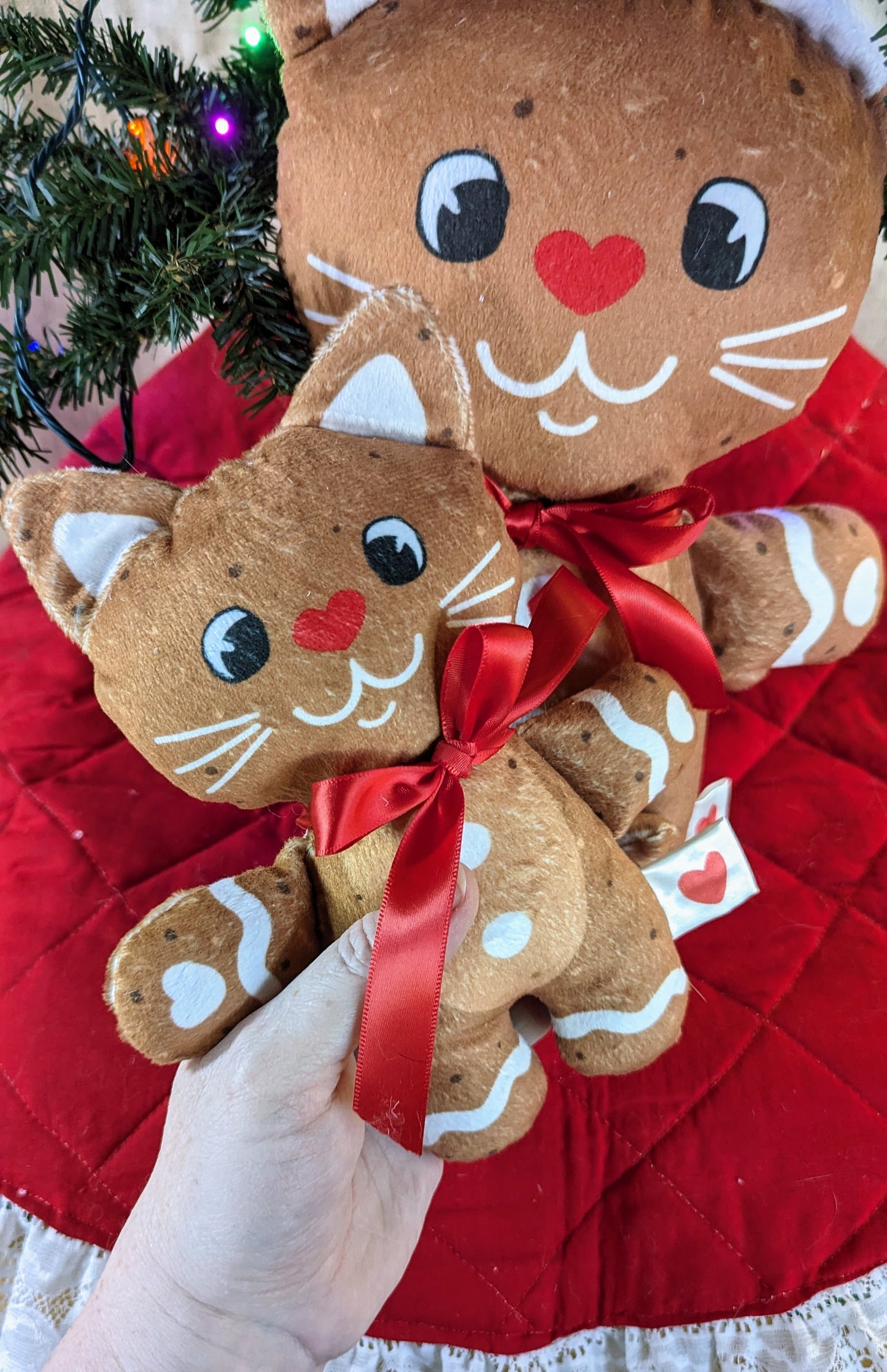 Gingerbread Cookie Christmas Cat Plushie