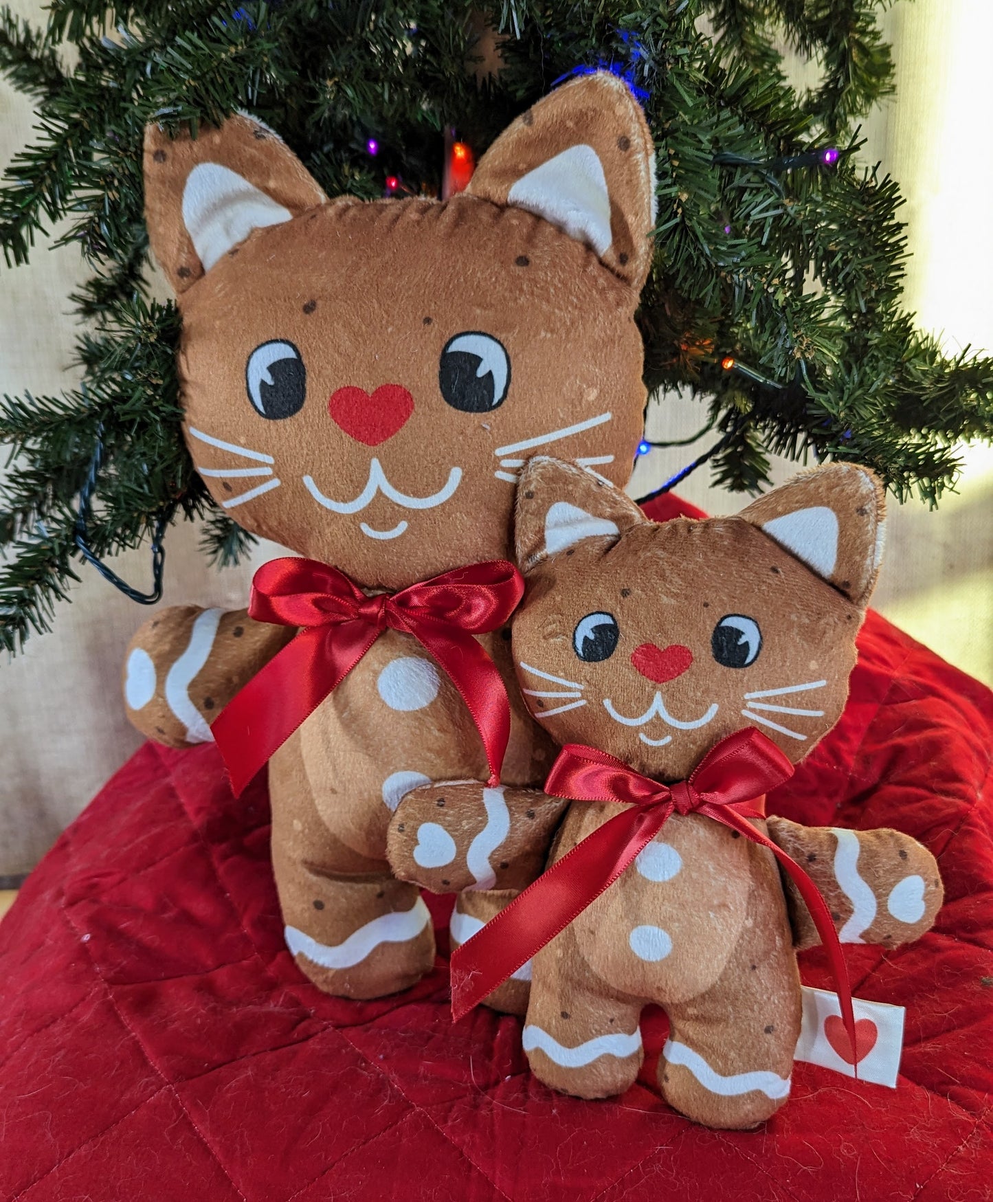 Gingerbread Cookie Christmas Cat Plushie