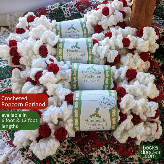 Popcorn Crocheted Garland