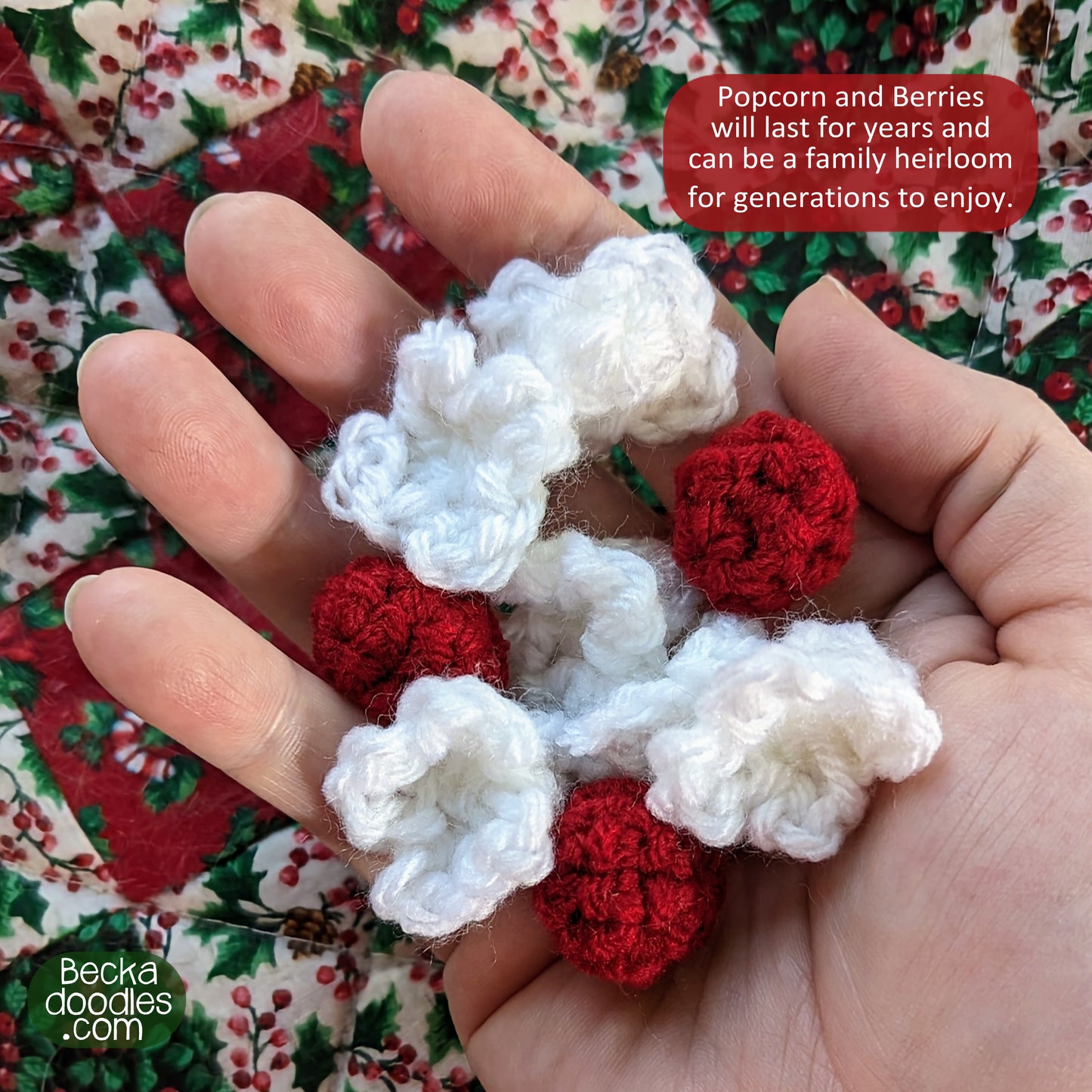 Popcorn Crocheted Garland