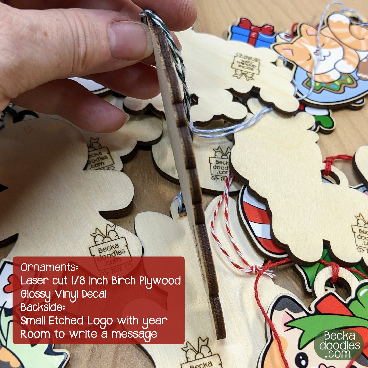 Christmas Tree Wood Ornaments