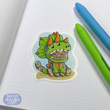 Dino Cat Sticker