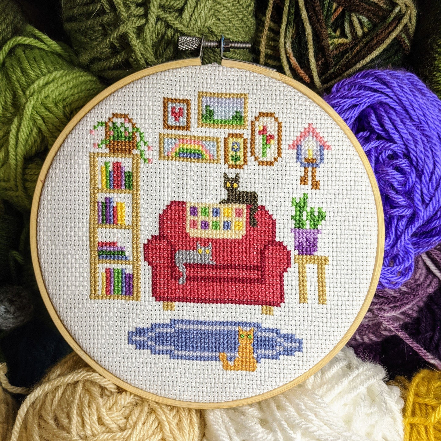 Cat Room Cross Stitch Pattern