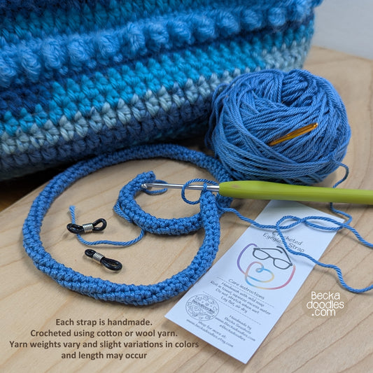 Crocheted Yarn Eyeglass Strap