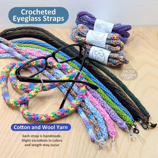 Crocheted Yarn Eyeglass Strap
