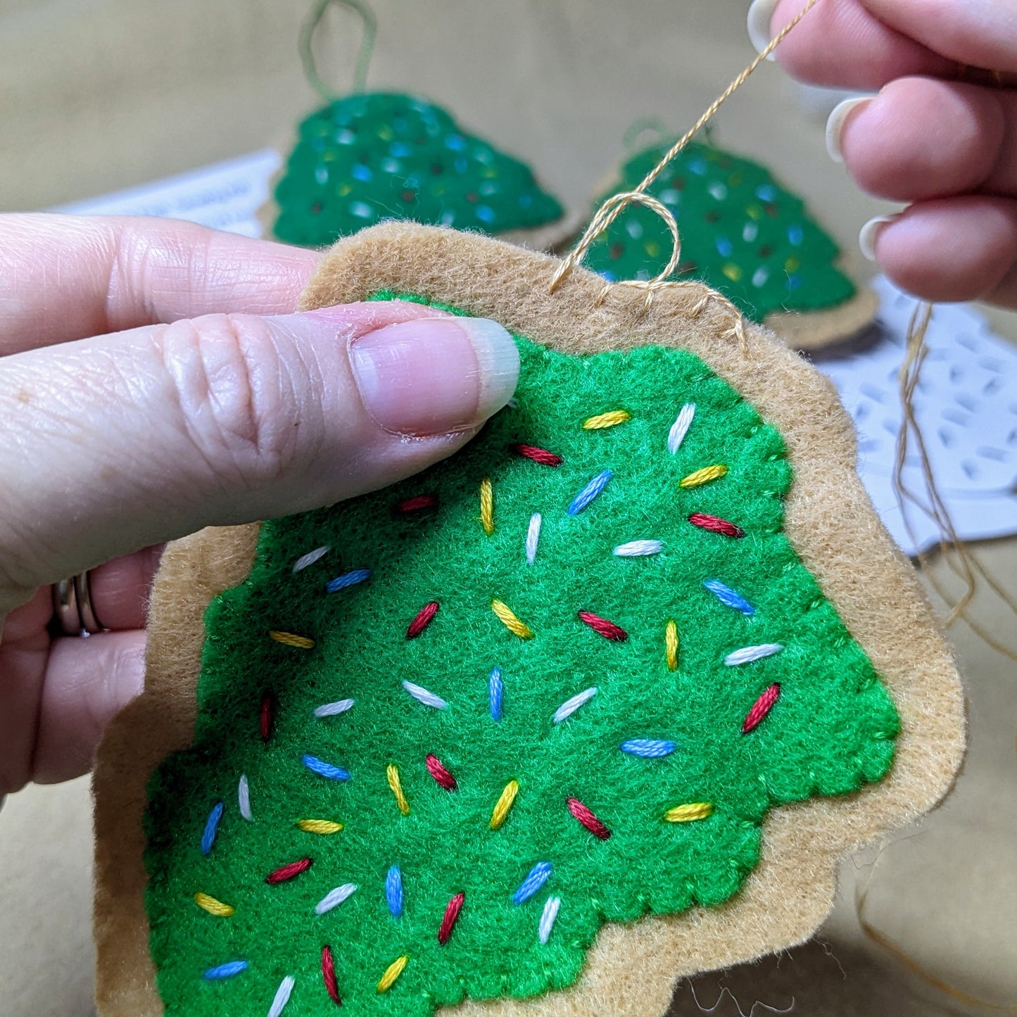 Christmas Tree Cookie Felt Sewing Pattern