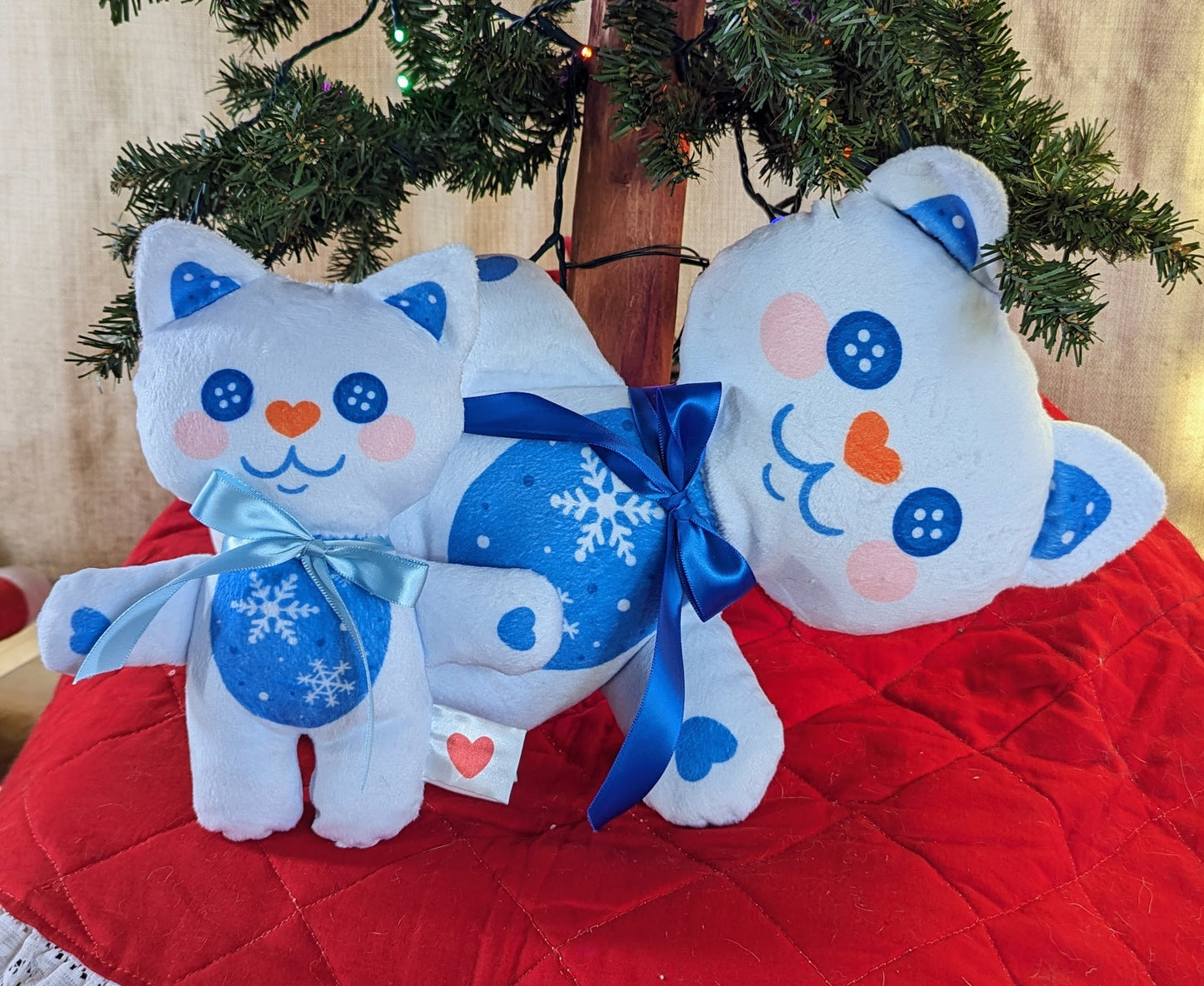 Frosty Christmas Cat Plushie