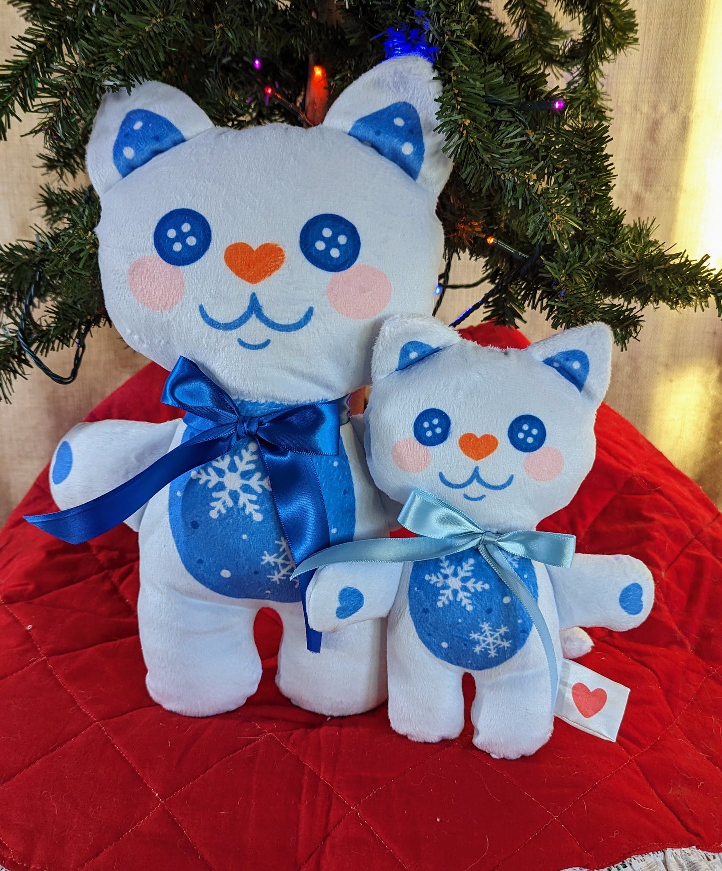 Frosty Christmas Cat Plushie