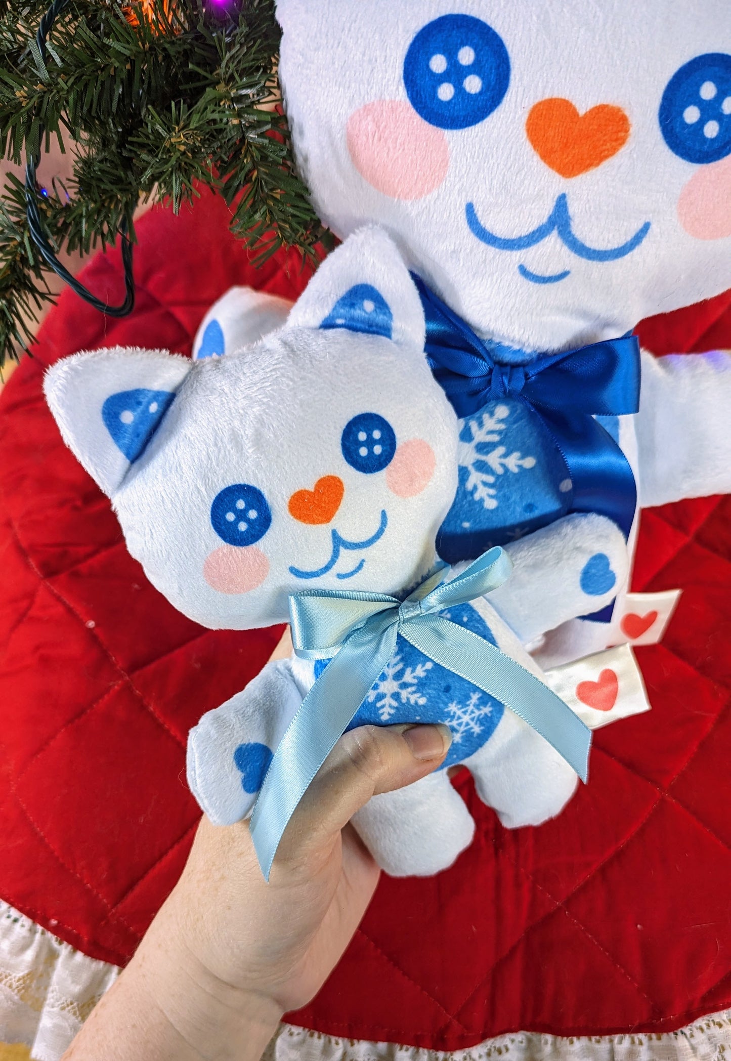 Frosty Christmas Cat Plushie