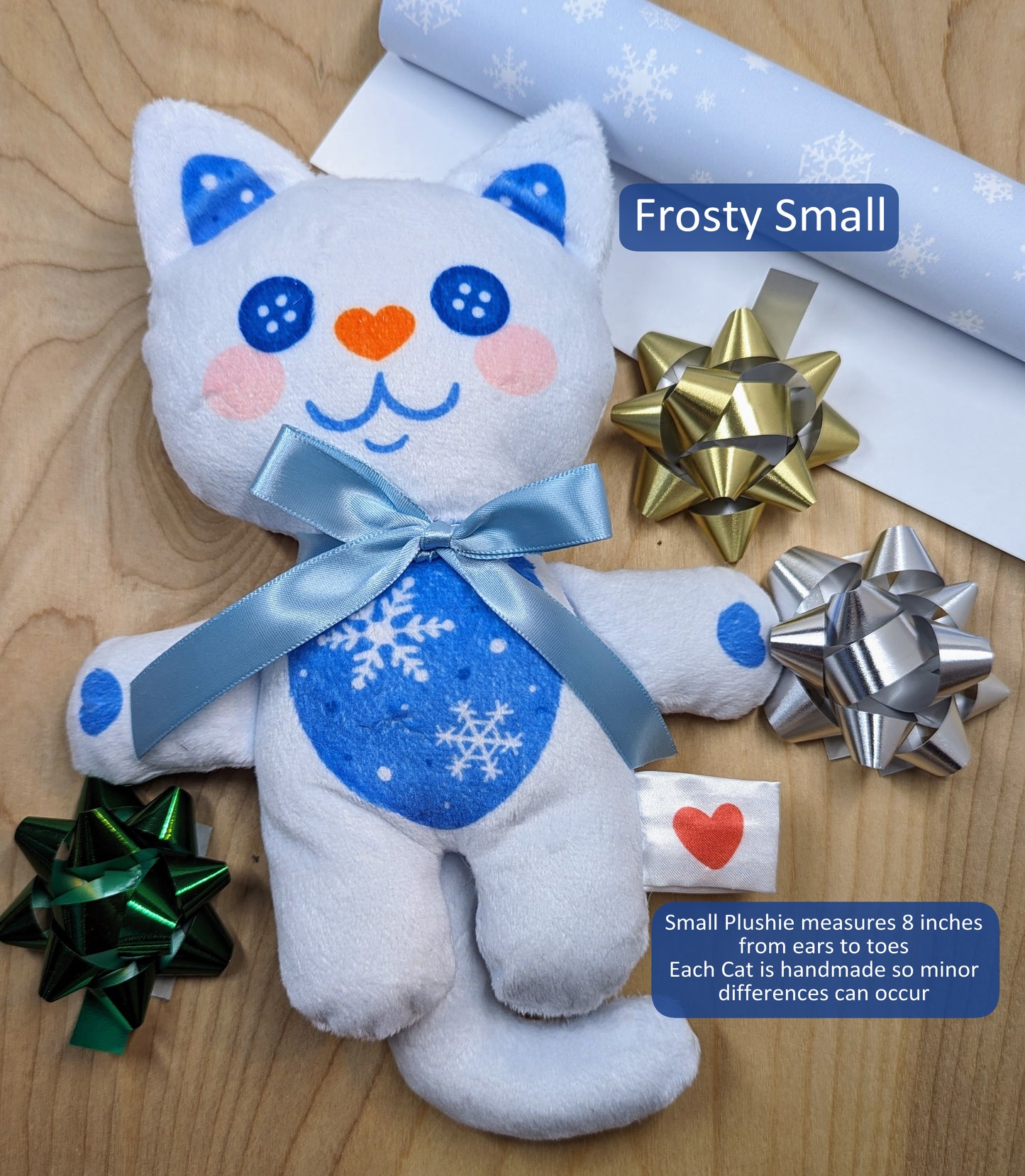 Frosty Christmas Cat Plushie
