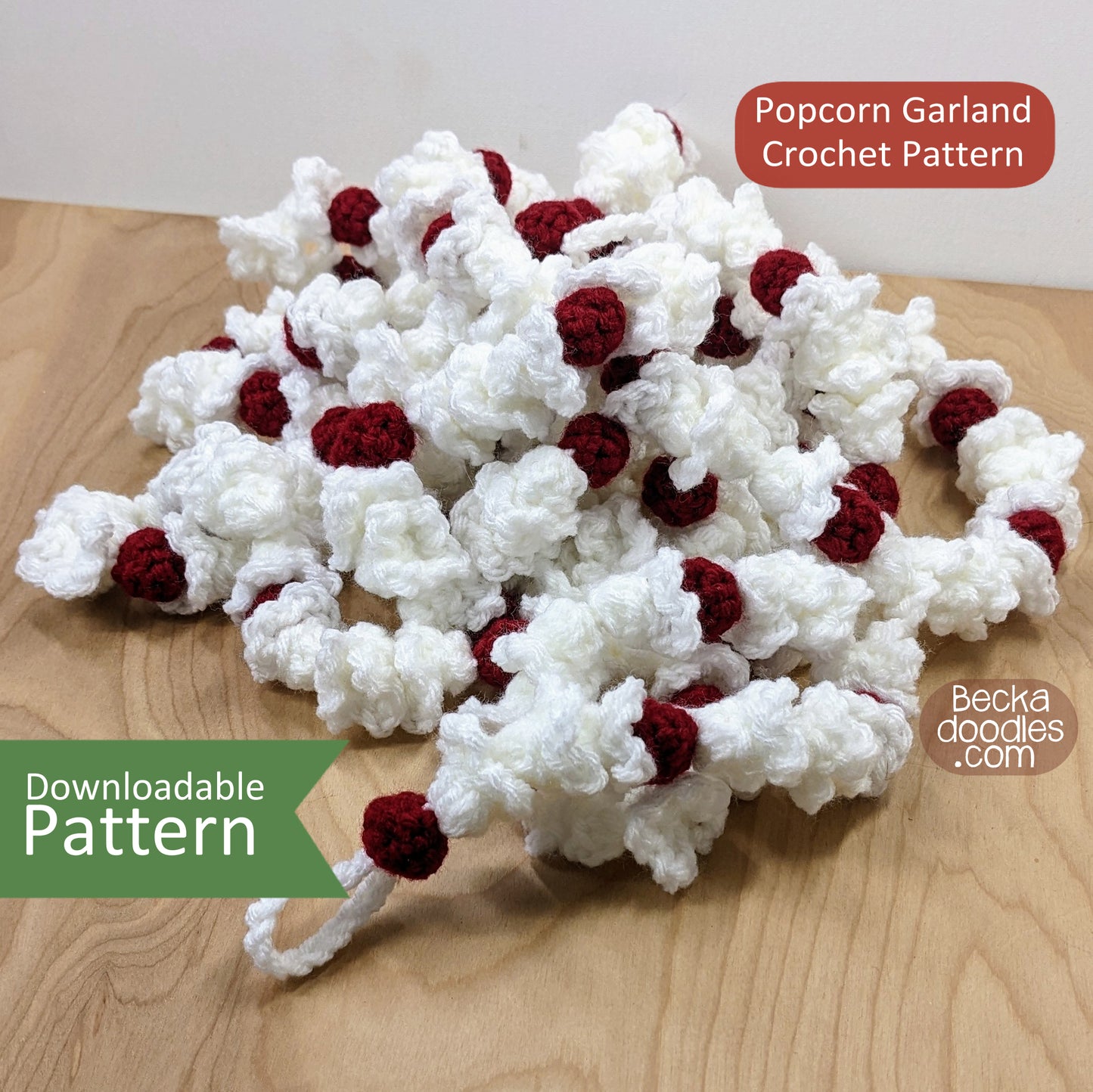 Crochet Popcorn Garland Pattern