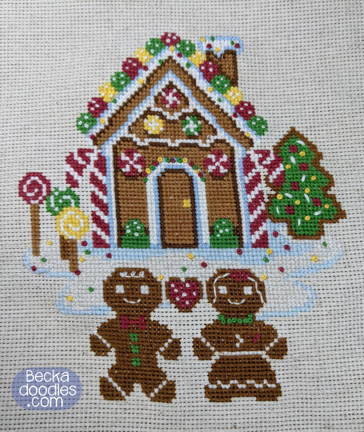Gingerbread House Cross Stitch Pattern